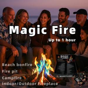 بايروشاين - مسحوق سحري لتغيير لون النار، لهب ملون لمدة ساعة للحفلات والتخييم - Product Image 3
