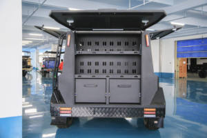 Rimorchio Tandem Leggero Pieghevole 4x4 Mini ad Alta Capacità con Supporto OEM/ODM e Vano Portaoggetti Posteriore per Campeggio in Foresta - Product Image 3