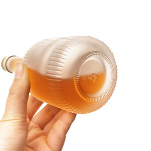 Botella de Vidrio Redonda Vacía de 100ml, 250ml, 375ml, 500ml para Ginebra, <span class=keywords><strong>Vodka</strong></span>, Tequila y Licores, con Tapa de Madera, Ecológica, Venta al Por Mayor - Product Image 5