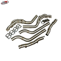Colector de escape cepillado con soldaduras doradas para Mercedes-Benz C63 AMG 2008+