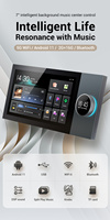 7 pouces Android 11 Home Cinéma Haut-parleur de plafond Amplificateur audio Mini système USB Deux zones pour fond de lecture de musique indépendante