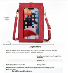 Sac bandoulière portefeuille pour téléphone portable, simple et élégant, avec fonction écran tactile, disponible en gros - Product Image 3