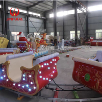 Train électrique de Noël pour enfants sur rail, thème fête foraine, petit train de Père Noël pour parc d'attractions, à vendre