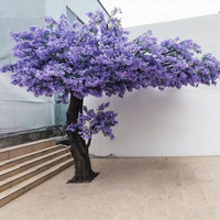 Grand arbre artificiel Jacaranda violet pour décoration intérieure et extérieure, idéal pour les mariages