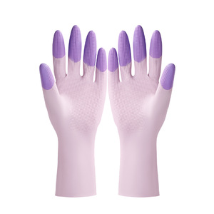 Dishwashing Cleaning Gloves Kitchen Supplies Anti <b>Slip</b> Convenient <b>Long</b> Dishwashing Gloves Reusable Durable Household - Product Image 4