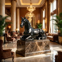 Statue de cheval à col arqué en bronze sur mesure - Moulage à la cire perdue sur mesure avec patine antique appliquée à la main, sculpture en bronze