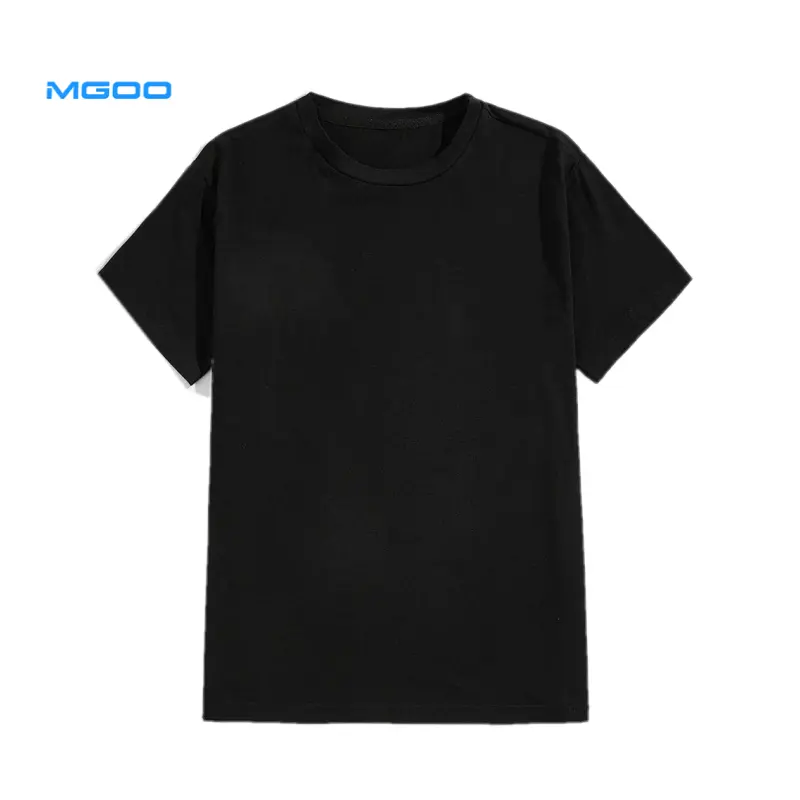 MGOO Custom Make Mens T-shirts O-Neck Short Sleeve Male T Shirts Couple Tee Unisex T-shirts Black