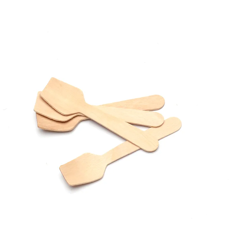 ECO-Friendly Disposable Spoon Mini Dessert Wooden Spoon,Tea Spoon fork wood cutlery with Customized Logo