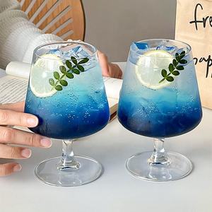 Verres à Brandy Modernes Minimalistes en Cristal Soufflé à la Main, Verres à <span class=keywords><strong>Vin</strong></span> à Pied Court, Verres à Cognac, Verres à Dégustation de Cocktails - Product Image 5