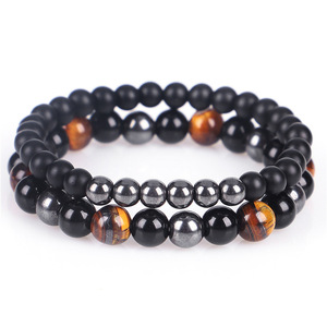 Nouveau bracelet en agate et fer, polyvalent pour hommes et femmes, idéal pour l'export. - Product Image 4