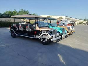 Nuevo autobús turístico eléctrico con paneles solares de estilo clásico, autobús de paseo para parques de atracciones de estilo antiguo, coche retro vintage de gran venta. - Product Image 3