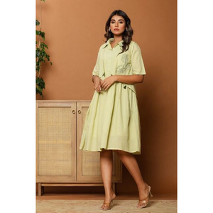 Vestido Estampado Elegante para Mujer, Ropa de Moda Diaria, Vestido Liso para Mujer, Estilo Casual Occidental Minimalista - Product Image 1