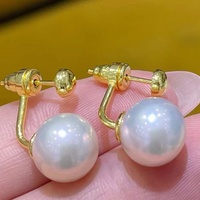 Grandes boucles d'oreilles rondes à perle unique, style classique, bijoux pour femme, mariée, demoiselle d'honneur, cadeau