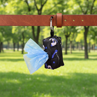 MIDEPET Distributeur de sacs à déjections pour petits animaux, mains libres, sans laisse, en polyester HEISEM-LJB