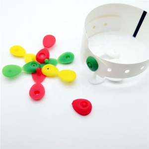 Bệnh viện nhựa dây đeo cổ tay snap clip cho ID ban nhạc sử dụng duy nhất PVC Snap đóng cửa - Product Image 3