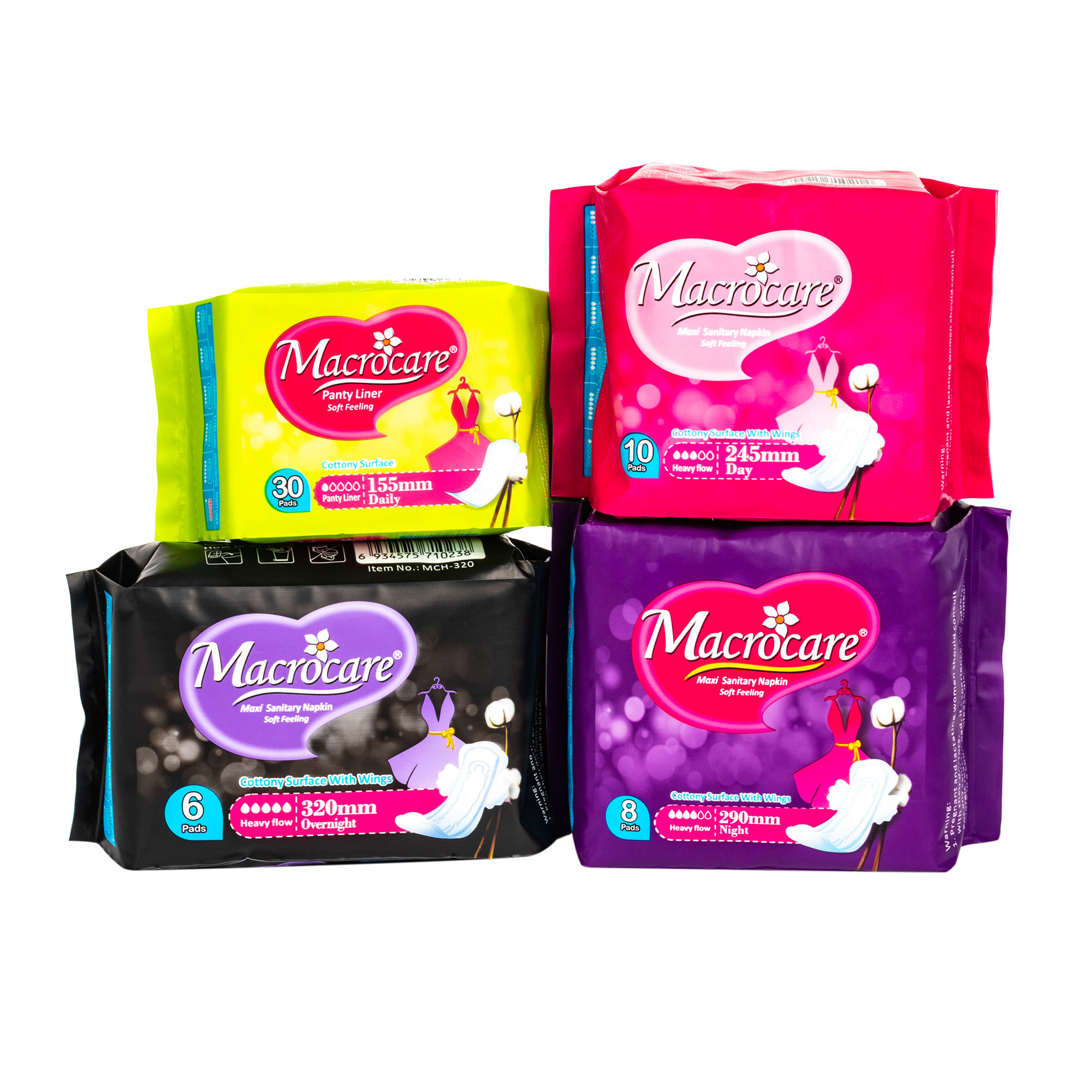 OEM Vendor For Sanitary Pads Factory Regular Lilac Sanitary Napkins Super Thick Sanitary Towels For Women