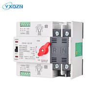 YXQZN 63A/100A 2P Tipe Rel Din Fase Tunggal Sakelar Transfer Otomatis (ATS) Daya Tanpa Interupsi IP20 6kA 0.1s Transfer