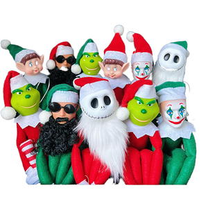 Vente en gros de jouets en <span class=keywords><strong>peluche</strong></span> <span class=keywords><strong>Grinch</strong></span> et Elf de Noël 11 styles d'animaux en <span class=keywords><strong>peluche</strong></span> à longue barbe PP coton de remplissage pour la décoration de l'arbre de Noël - Product Image 1