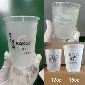 แก้วพลาสติกใสทรงตัวยู ก้นแบน ดีไซน์โดดเด่น ขนาด 500 มล. และ 1000 มล. (32 ออนซ์) สำหรับใส่เยลลี่ กาแฟ พร้อมฝาและกระดาษเช็ดปาก  รับสกรีนโลโก้  ขายดี - Product Image 2