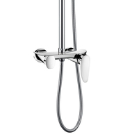 Ensemble de colonne de douche VIGA en laiton chromé rond pour salle de bain