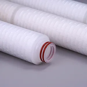 Cartucho de filtro plisado de PTFE hidrofílico de 0,45 micras para filtración de purificador de agua