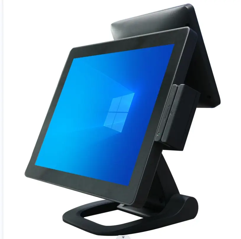 15 "9.7" Dual Screens Black Aluminum High Resolution 1024x768 Capacitive Pos System Touch Screen Monitor