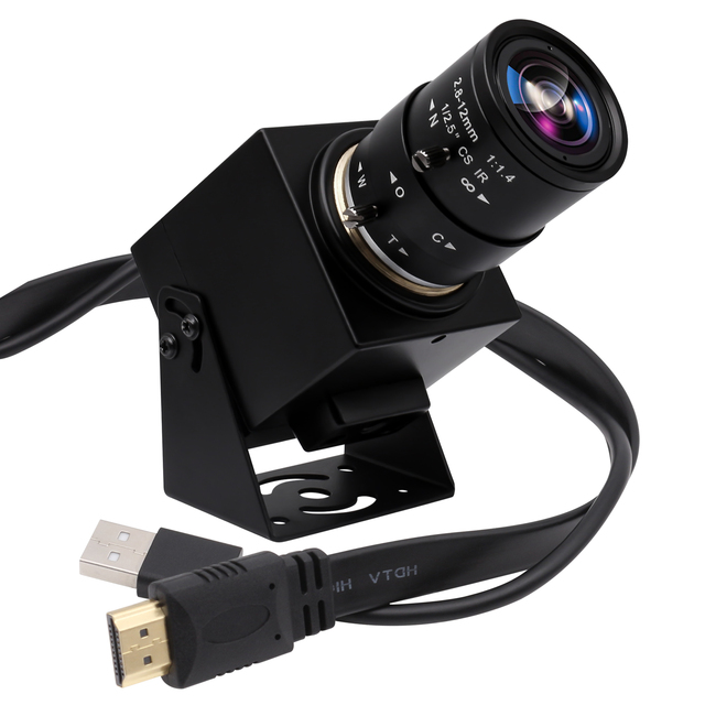 ELP USB 3.0 Webcam 4K 3840X2160 60fps Ultra HD Industrial Camera IMX415 CMOS H.264 YUY2 MJPEG Zoom Camera with CS Varifocal Lens