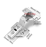 Charnière de porte d'armoire à fermeture douce Pro Nickel, encastrée, réglable en 3D, en acier allié, de 35 mm, en forme de coupelle, à fermeture lente bidirectionnelle, pour cuisine