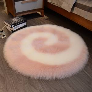 Tapis de sol moderne et simple, style luxe, couleur unie, en peluche moelleuse, pour chambre d'enfant, décoration de chevet, modèle tendance - Product Image 1