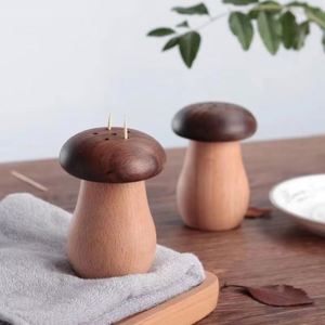 กล่องไม้ใส่ไม้จิ้มฟันรูปเห็ดน่ารัก ของตกแต่งบ้านทำจากไม้เนื้อแข็ง - Product Image 1