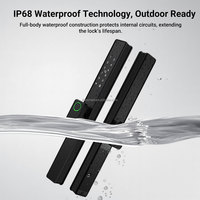 Serrures intelligentes d'extérieur pour porte d'entrée Compatible Wi-Fi Broken-Bridge Aluminium Double Porte coulissante Centre Smart Smart Home