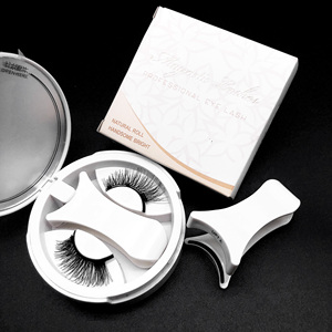 Venta al por mayor de <span class=keywords><strong>pestañas</strong></span> magnéticas de tres ojos personalizadas, <span class=keywords><strong>pelo</strong></span> sintético reutilizable, delineador de ojos con aplicador sin pegamento, modelo CC Curl - Product Image 5