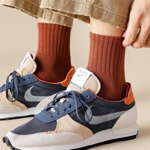 Pure Cotton Crew Socks Men Autumn Winter Sweat Absorbent Odor Resistant Casual Mid Calf Style - Product Image 2