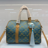 Sac à main en tissu brodé imprimé grande capacité style Boston, sac oreiller de luxe écologique avec pompon, motif bohème alligator fruit