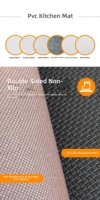 PVC Kitchen Mat Anti-Fatigue Comfort Standing Mat Runner Rug Durable Dirty-Resistant Non-Slip Washable