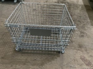 Contenedor de Malla de Alambre de Acero 50x50mm Galvanizado Apilable con Cierre a Presión Ensamblado - Product Image 2