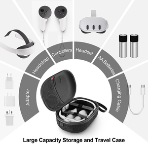 Étui de transport rigide compatible avec <span class=keywords><strong>VR</strong></span> 3, sac de rangement portable, housse de protection de voyage pour appareil portable, résistant aux chocs et aux chutes - Product Image 3