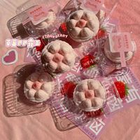 Jouet en caoutchouc anti-stress à rebond lent en forme de fraise, taille paume, pour soulager la pression