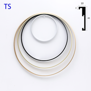 Cadre <span class=keywords><strong>photo</strong></span> en alliage d'aluminium, boîte ronde, fil métallique décoratif, <span class=keywords><strong>profil</strong></span> noir, or rose, argent - Product Image 4