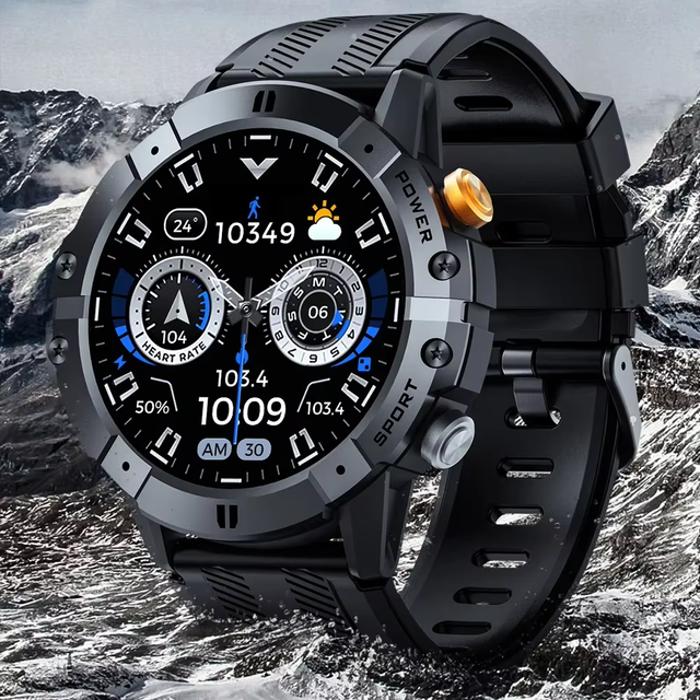 Rugged Outdoor Sports Smartwatch C29 Fall Resistant Titanium Bezel BT Call Message Alert Sleep Monitoring Smart Watch Custom