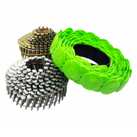 15 °   Clavos para Techo de Alambre con Tapas de Plástico de 1 Pulgada para Manta Protectora y Envoltura de Casa Nailpac