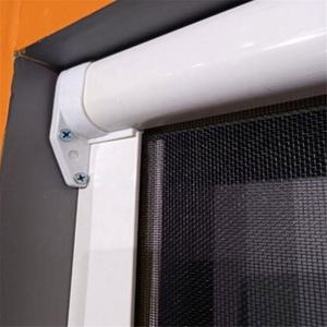 Pantalla plegable fácil de instalar <span class=keywords><strong>Perfil</strong></span> blanco Ventana de red de fibra de vidrio recubierta de PVC Pantalla retráctil Ventanas de persiana enrollable - Product Image 2
