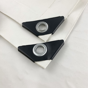 Custom 900GSM Waterproof White PVC Coated Tarpaulin UV Resistant Sheet <strong>Block</strong> Out Vinyl Tarp Products Outdoor Tent - Product Image 5