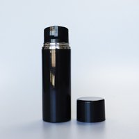 Flacon cosmétique vide en plastique noir mat sans air DINGMAN 30 ml 50 ml 100 ml 150 ml