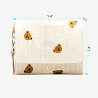 Sac à dos en polyester imperméable pour bébé avec grand ensemble de mini couches de voyage motif imprimé organisé cadeau de douche de bébé pour maman