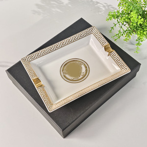 Cenicero Rectangular Conveniente, Cenicero Grande para Banquetes Familiares, Cenicero de Cerámica para Oficina y Restaurante - Product Image 4