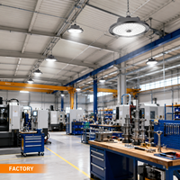 100-200W 3CCT 60/90 °   Garantie de 7 ans, 200 lm/W, Liteon SMD5050, lentille en PC, IP66, IK08, éclairage LED UFO industriel pour entrepôt, éclairage LED haute luminosité
