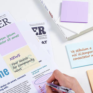 Morandi Color Translucent Sticky Notes Waterproof inscriptible Pet Sticky notes peut être personnalisé couleur taille numéro de page - Product Image 4