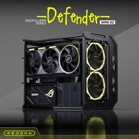 Boîtier PC ITX Open Air en aluminium CNC, supportant 2 ventilateurs de 120 mm et un radiateur de 280 mm pour le gaming DIY