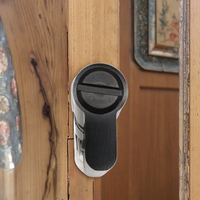 Serrure de porte à mortaise de sécurité YIGE YG-8530 en acier inoxydable noir, avec loquet magnétique et poignée pour portes en bois – Vente directe usine
